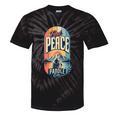 Find Peace Paddle On Canoe Mountain Sunset Tie-Dye T-Shirts Black Tie-Dye
