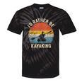 I'D Rather Be Kayaking Canoe Boating Vintage Kayak Tie-Dye T-Shirts Black Tie-Dye