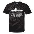 Lake Superior Bear Canoe Upper Peninsula For Yooper Tie-Dye T-Shirts Black Tie-Dye