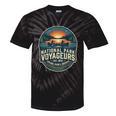 National Park Voyageurs Retro Sunset Canoe Paddling Badge Tie-Dye T-Shirts Black Tie-Dye
