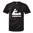 Outdoors Water Sports Canoe Canoeist Raglan Baseball Tee Tie-Dye T-Shirts Black Tie-Dye