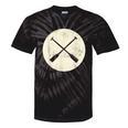 Retro Vintage Canoe Paddles Crossing Canoe & Kayaking Tie-Dye T-Shirts Black Tie-Dye