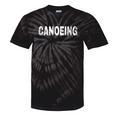 Vintage Canoeing Text Hobby Apparel Raglan Baseball Tee Tie-Dye T-Shirts Black Tie-Dye