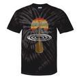 Vintage Retro Canoe Paddle & Mountains Rafting Tie-Dye T-Shirts Black Tie-Dye