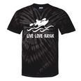 Women's Kayaking Live Love Kayak Kayaker Canoe Boat Paddling Lover Tie-Dye T-Shirts Black Tie-Dye