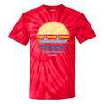 Canoe Canoeing Vintage Sunset Tie-Dye T-Shirts Red Tie-Dye