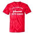 Canoe Paddle Raglan Baseball Tee Tie-Dye T-Shirts Red Tie-Dye