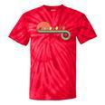 Canoe Retro Vintage Sunset Rainbow Raglan Baseball Tee Tie-Dye T-Shirts Red Tie-Dye
