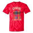 Kayak And Canoe Lake Fun Raglan Baseball Tee Tie-Dye T-Shirts Red Tie-Dye