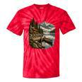 Lakeside Canoe Cabin Escape Scene Tie-Dye T-Shirts Red Tie-Dye Lakeside Canoe Cabin Escape Scene Tie-Dye T-Shirts Red Tie-Dye