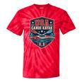 USA Canoe Kayak Paddling American Flag Emblem Tie-Dye T-Shirts Red Tie-Dye