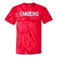 Vintage Canoeing Text Hobby Apparel Raglan Baseball Tee Tie-Dye T-Shirts Red Tie-Dye