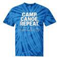 Camp Canoe Repeat Outdoor Adventure Tie-Dye T-Shirts Blue Tie-Dye