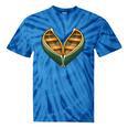 Canoe Heart Cute Minimalist Paddling Adventure Tie-Dye T-Shirts Blue Tie-Dye