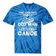 Canoe Old Man Canoeing Comfort Colors Adult Sweatshirt Tie-Dye T-Shirts Blue Tie-Dye