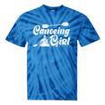 Canoeing Girl Raglan Baseball Tee Tie-Dye T-Shirts Blue Tie-Dye