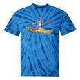 Kayak T Rex Dinosaur Canoe Shirt Kayak For Children Tie-Dye T-Shirts Blue Tie-Dye