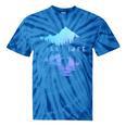 Kayak Kayak Vintage Mountains Canoe Kayak Tie-Dye T-Shirts Blue Tie-Dye