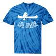 Lake Superior Bear Canoe Upper Peninsula For Yooper Tie-Dye T-Shirts Blue Tie-Dye