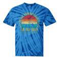 Never Underestimate An Old Man With a Canoe Retro Sleeveless Tie-Dye T-Shirts Blue Tie-Dye
