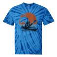Women's Kayaking Sloth Kayak Kayaker Canoe Paddling Tie-Dye T-Shirts Blue Tie-Dye
