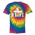 Maine Canoe Kayak Moose USA America Souvenir Tie-Dye T-Shirts Rainbow Tie-Dye