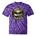 Born To Paddle Canoe Vintage Outdoor Adventure Tie-Dye T-Shirts Purple Tie-Dye