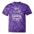 Canoe Canoeing Vintage Eat Sleep Canoe Repeat Raglan Baseball Tee Tie-Dye T-Shirts Purple Tie-Dye