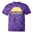 Canoe Canoeing Vintage Sunset Tie-Dye T-Shirts Purple Tie-Dye