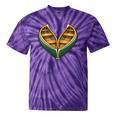 Canoe Heart Cute Minimalist Paddling Adventure Tie-Dye T-Shirts Purple Tie-Dye