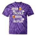 Canoe Kayak Tees Beer Paddle Repeat T-Shirt Tie-Dye T-Shirts Purple Tie-Dye