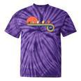Canoe Retro Vintage Sunset Rainbow Raglan Baseball Tee Tie-Dye T-Shirts Purple Tie-Dye