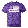 Canoeing Canoe US American Flag Patriotic Retro Raglan Baseball Tee Tie-Dye T-Shirts Purple Tie-Dye