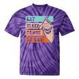 Eat Sleep Canoe Repeat Vintage Canoeing Canoeist Men Boys Raglan Baseball Tee Tie-Dye T-Shirts Purple Tie-Dye