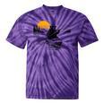 Kayaking Bear Retro Sunset Paddling Canoe Outdoor Adventure Tie-Dye T-Shirts Purple Tie-Dye