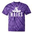 Maine Canoe Kayak Moose USA America Souvenir Tie-Dye T-Shirts Purple Tie-Dye
