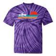 Paddling Canoe Retro Vintage For Canoeists And Paddle Tie-Dye T-Shirts Purple Tie-Dye