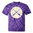 Retro Vintage Canoe Paddles Crossing Canoe & Kayaking Tie-Dye T-Shirts Purple Tie-Dye