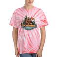 Bigfoot Kayak Paddling Lake Canoe Bigfoot Sasquatch Kayaking Tie-Dye T-Shirts Coral Tie-Dye