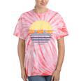 Canoe Canoeing Vintage Sunset Tie-Dye T-Shirts Coral Tie-Dye
