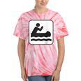 Cool Outdoor Water Sport Canoe Raglan Baseball Tee Tie-Dye T-Shirts Coral Tie-Dye