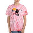 Kayaking Bear Retro Sunset Paddling Canoe Outdoor Adventure Tie-Dye T-Shirts Coral Tie-Dye