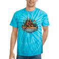 Bigfoot Kayak Paddling Lake Canoe Bigfoot Sasquatch Kayaking Tie-Dye T-Shirts Turquoise Tie-Dye
