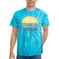 Canoe Canoeing Vintage Sunset Tie-Dye T-Shirts Turquoise Tie-Dye