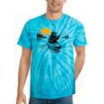 Kayaking Bear Retro Sunset Paddling Canoe Outdoor Adventure Tie-Dye T-Shirts Turquoise Tie-Dye