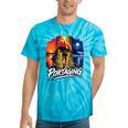 Portaging Canoe Wilderness Adventure Scenic Graphic Tie-Dye T-Shirts Turquoise Tie-Dye