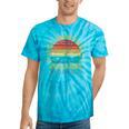Never Underestimate An Old Man With a Canoe Retro Sleeveless Tie-Dye T-Shirts Turquoise Tie-Dye