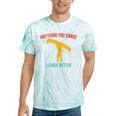 Anything You Canoe I Canoe Better Vintage Quote Sleeveless Tie-Dye T-Shirts Mint Tie-Dye