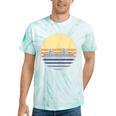Canoe Canoeing Vintage Sunset Tie-Dye T-Shirts Mint Tie-Dye