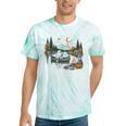 Canoe Ghost Camping Ghost Lake Halloween Spooky Fall Camping Tie-Dye T-Shirts Mint Tie-Dye
